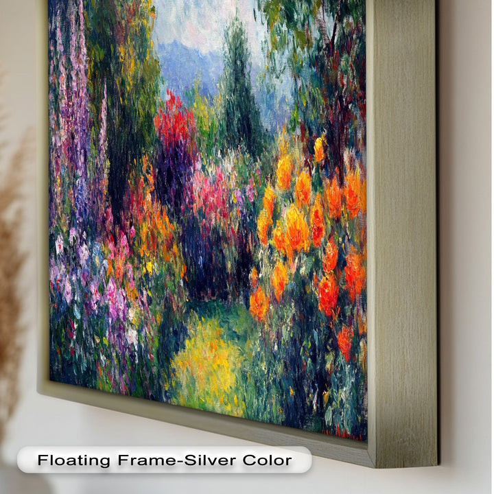 Sunlit Garden in Full Bloom – Impressionist Floral Oil Painting