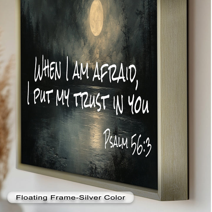 Psalm 56:3 – Trust in God Bible Verse Oil Painting