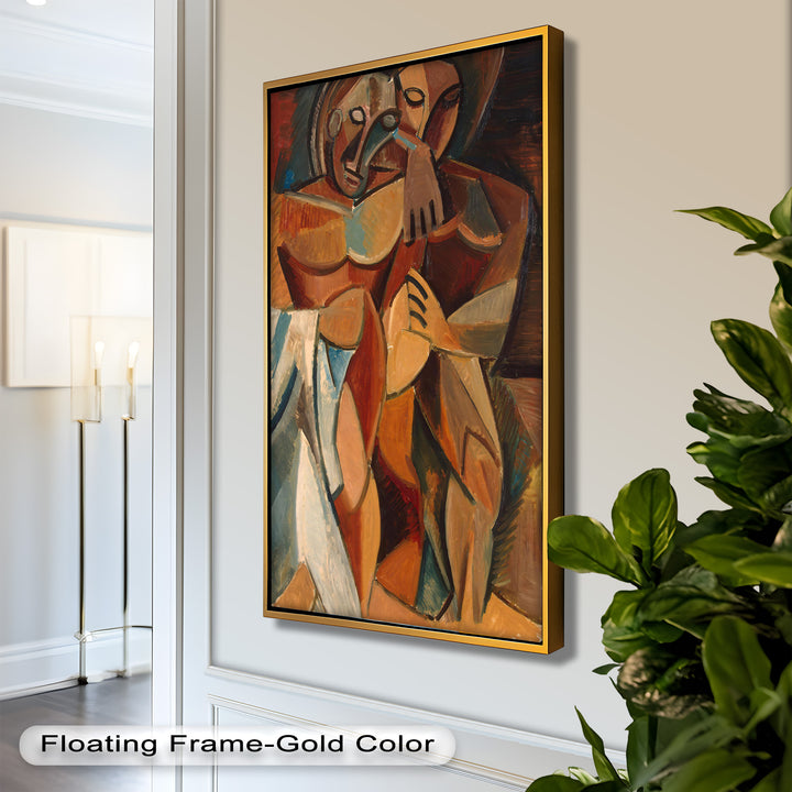 Embrace in Earth Tones – Picasso Oil Painting