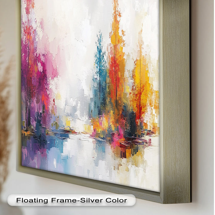 Brush Stroke Abstract Modern Art – Framed Contemporary Oil Painting