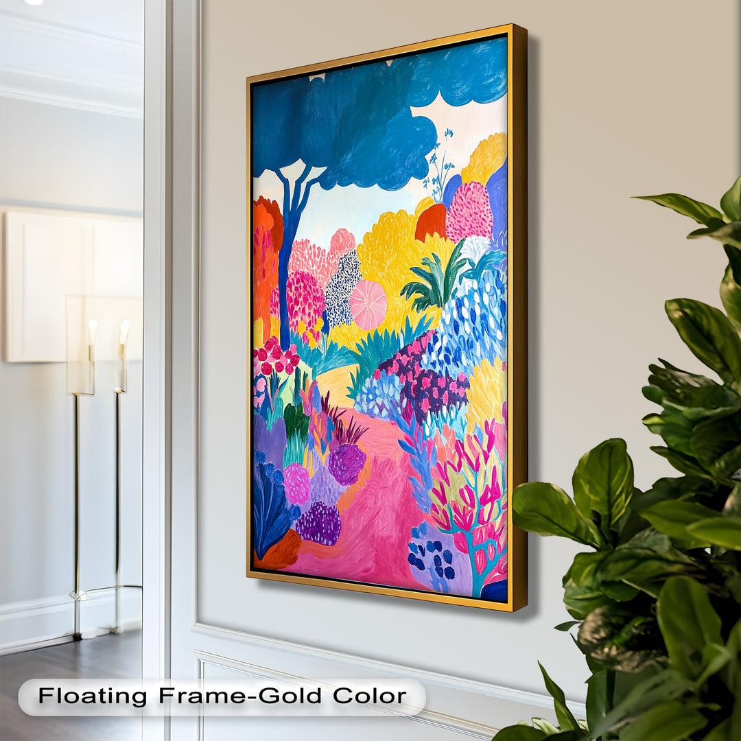 Dreamy Garden Path - Modern Oil Painting