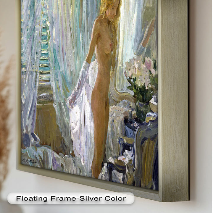 Whispers of Morning Light – Romantic Nude Interior Oil Painting