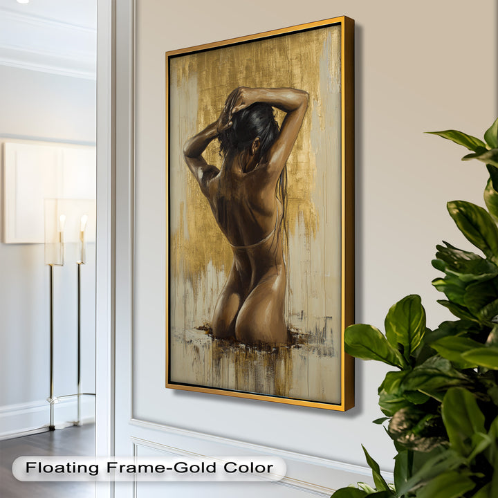 Golden Silence – Contemporary Figurative Nude Oil Painting