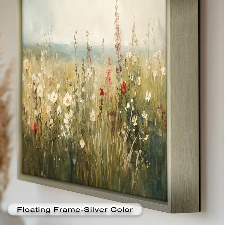 Nostalgic Feel – Serene Wildflower Oil Painting
