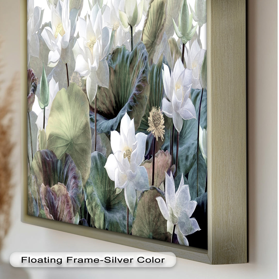 Lotus Flower Botanical – Elegant Floral Oil Painting