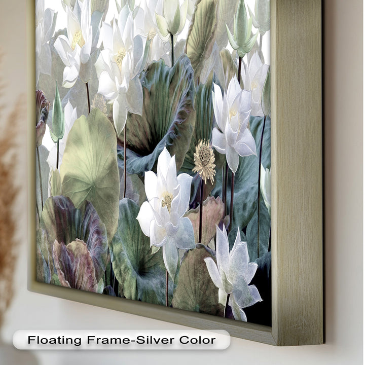 Lotus Flower Botanical – Elegant Floral Oil Painting