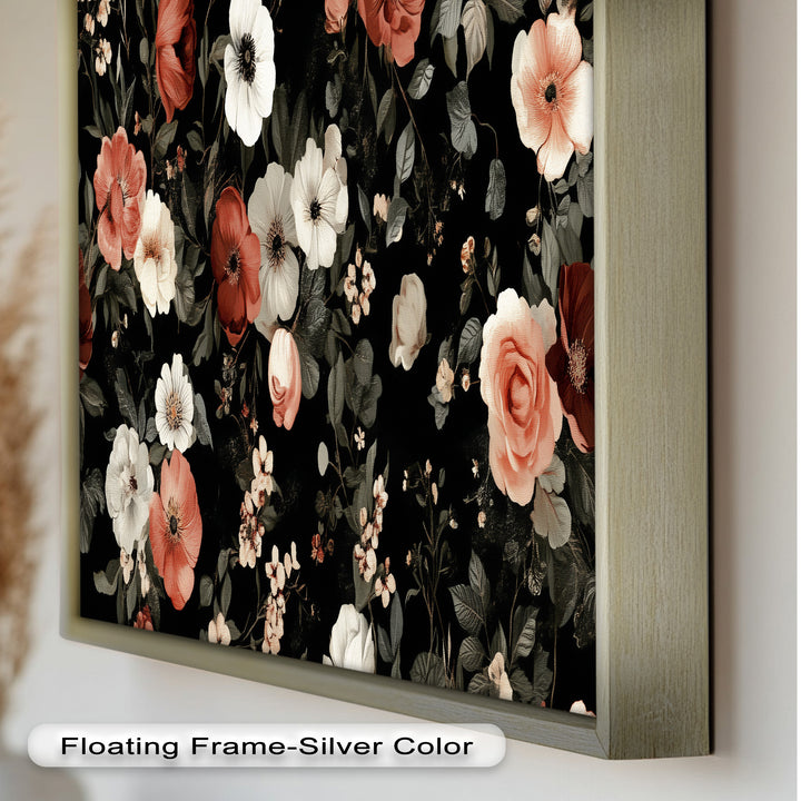 Vintage Garden Blooms Wall Art – Floral Oil Painting
