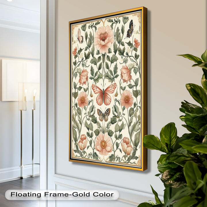Whimsy in Bloom – Vintage Botanisches Ölgemälde