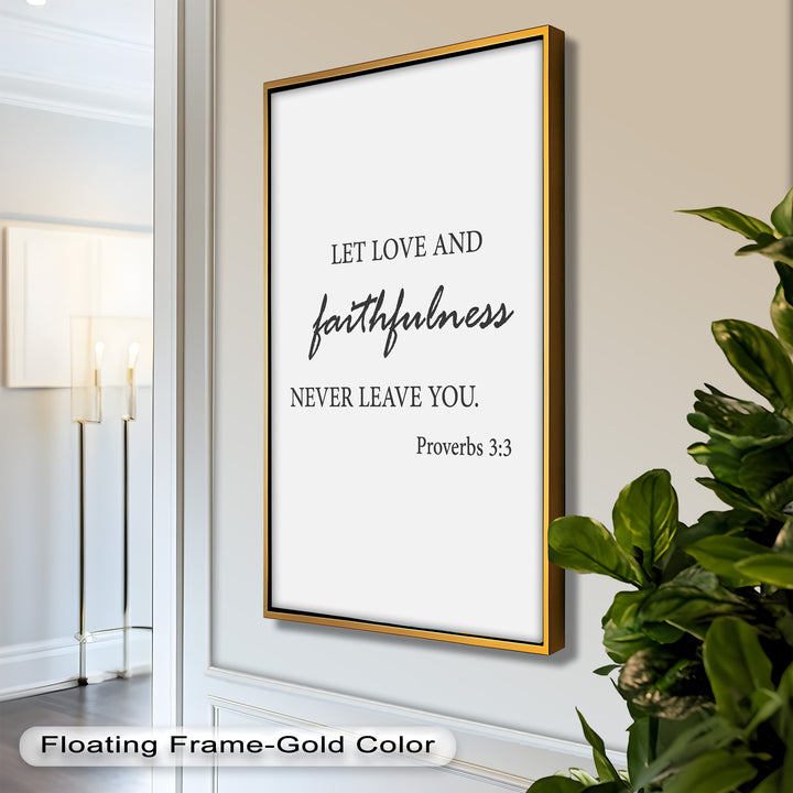 Let Love and Faithfulness – Bible Verse Oil Painting