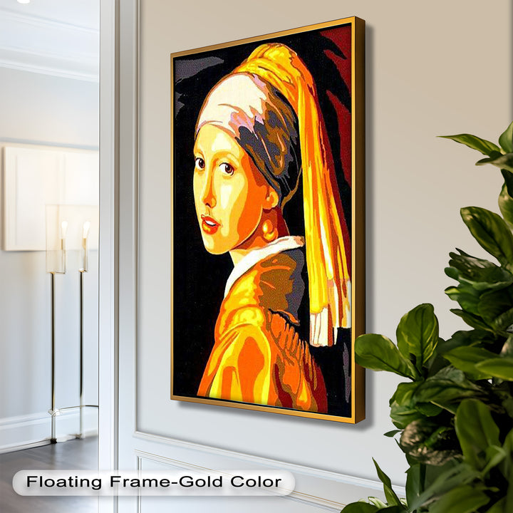 Modern Interpretation of Girl with a Pearl Earring - Renaissance Oil Painting