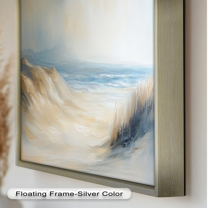 Coastal Beach Seagulls – Tranquil Seascape Oil Painting