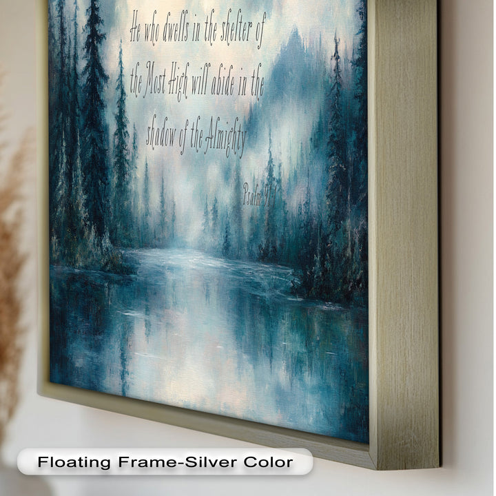 Psalm 91:1 – Divine Protection Bible Verse Oil Painting