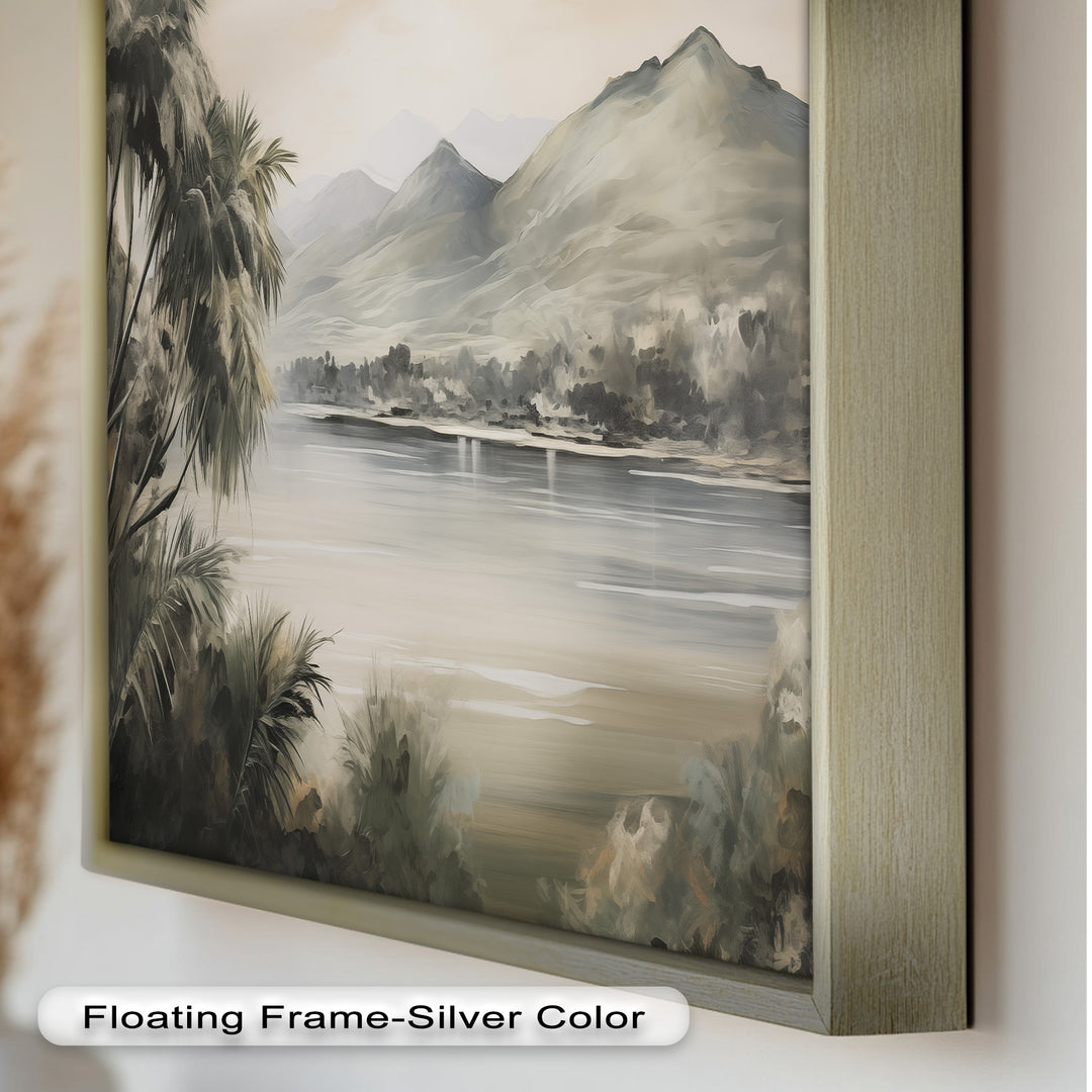 Tropische Flusslandschaft Wandkunst – Naturölgemälde