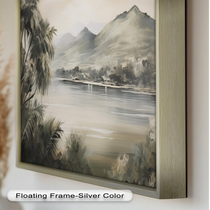 Tropische Flusslandschaft Wandkunst – Naturölgemälde
