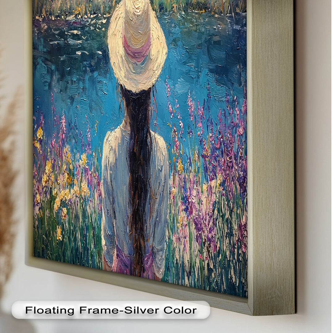Girl by the Water – Impressionist Oil Painting