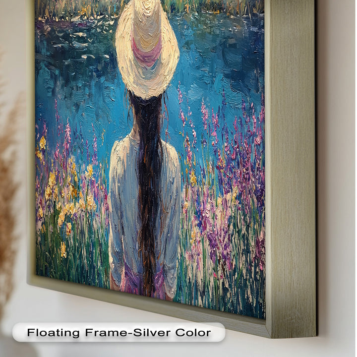 Girl by the Water – Impressionist Oil Painting
