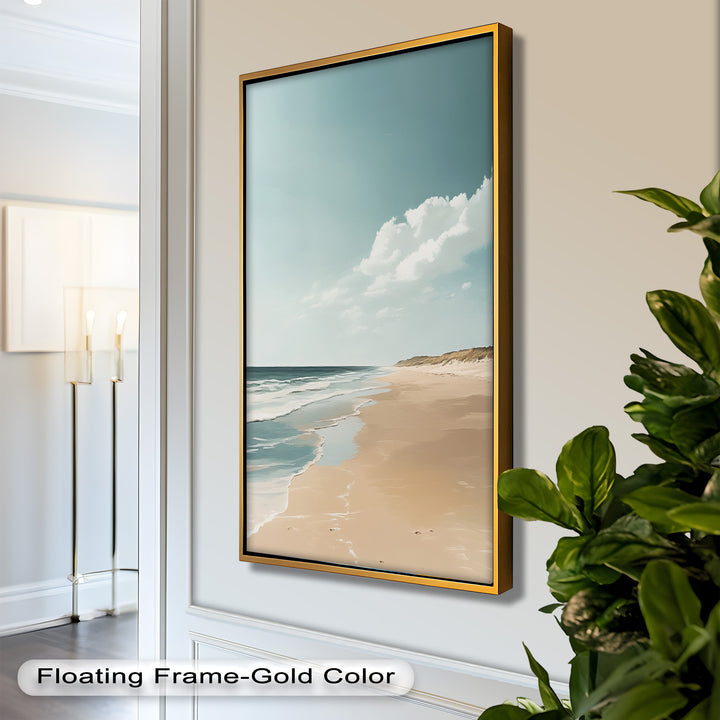 Endless Shoreline – Serene Seascape Oil Painting