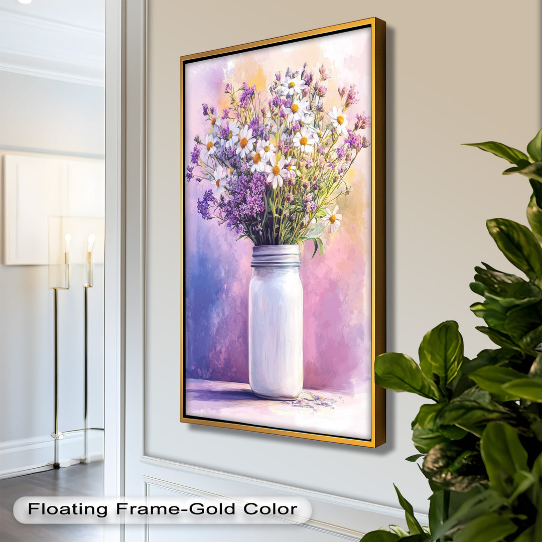 Wildflower Harmony – Sanftes Pastellblumen-Ölgemälde