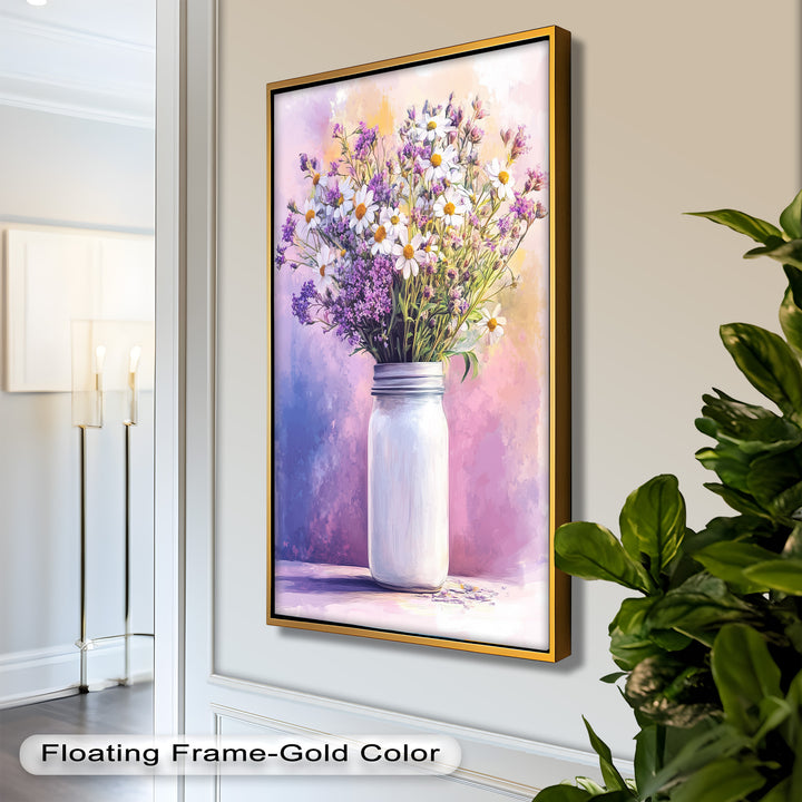 Wildflower Harmony – Sanftes Pastellblumen-Ölgemälde