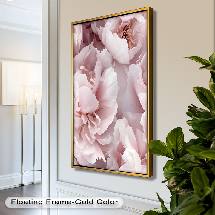 Blushing Petal Bloom – Soft Pink Peony Flower Oil Painting