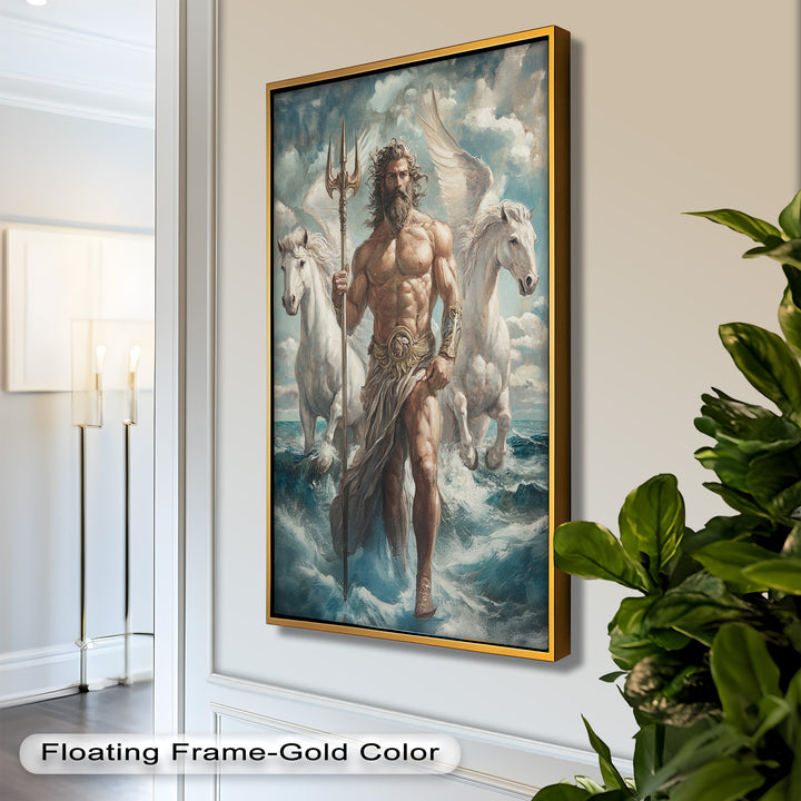 Lord of the Waves – Mythic Sea God Oil Painting