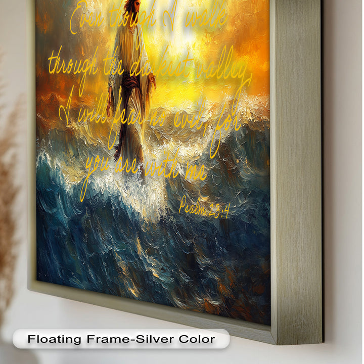 Psalm 23:4 – Fear No Evil Bible Verse Oil Painting
