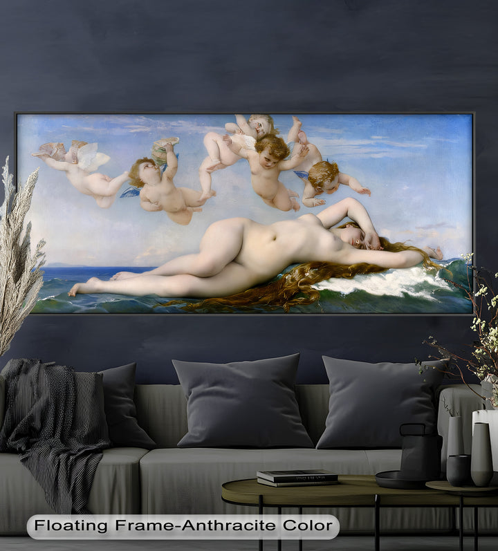 Birth of Beauty – Mythological Sea Nymph and Cherubs Oil Painting