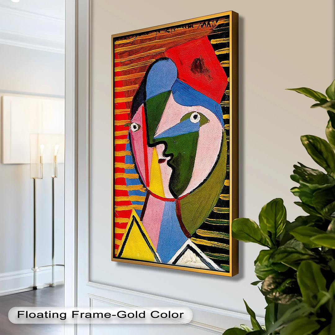 Split Gaze – Colorful Abstract Portrait Picasso Oil Painting - MyPhotoStation