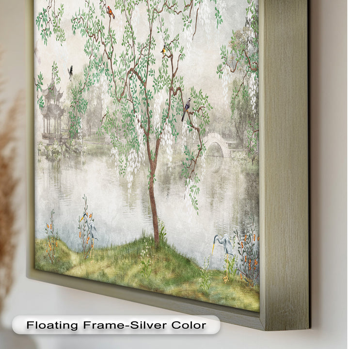 Chinoiserie-Baum – Elegantes orientalisches Ölgemälde