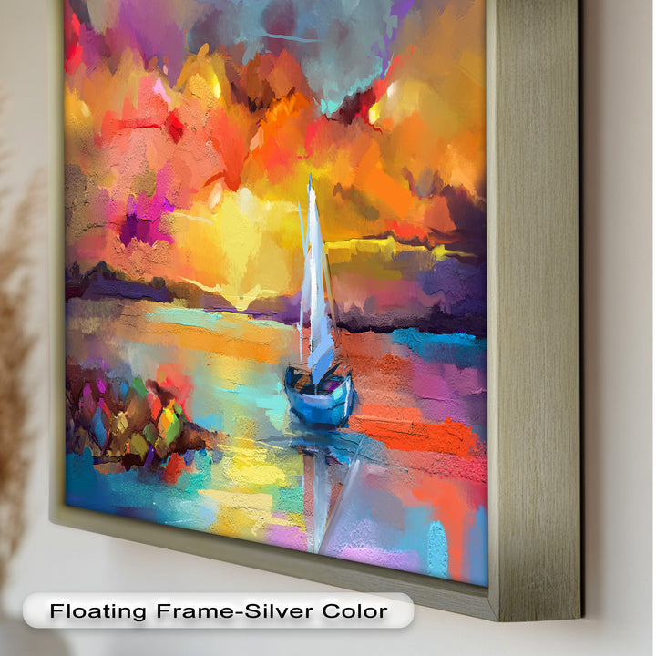 Ambesonne Head Scarf – Vibrant Seascape Oil Painting