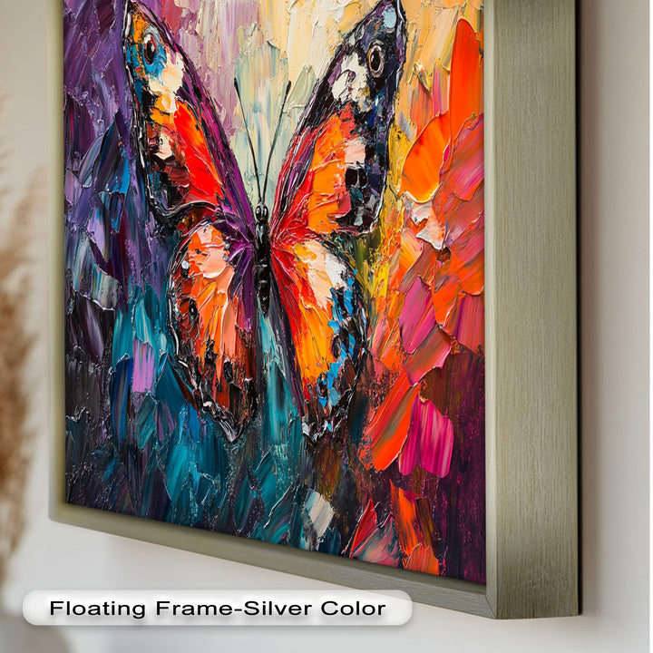 Radiant Butterfly in Blooming Spectrum - Animal Oil Painting