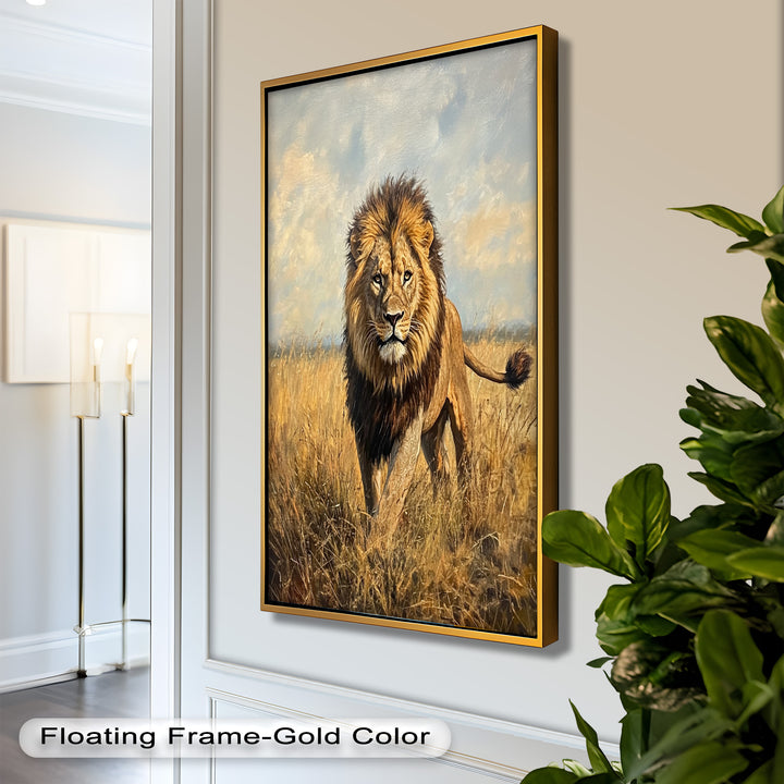 King of the Savannah – Animal Oil Painting