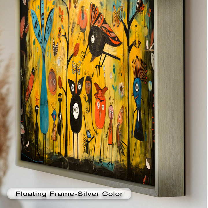 Whimsy in the Wild – Surreal Forest Creature Picasso Oil Painting