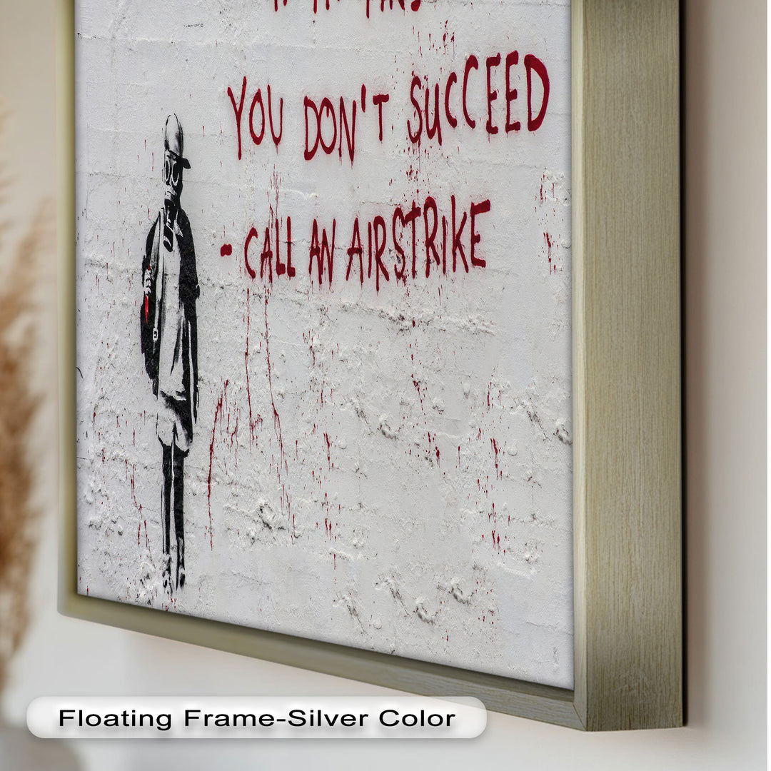 Call an Airstrike – Provocative Banksy Oil Painting