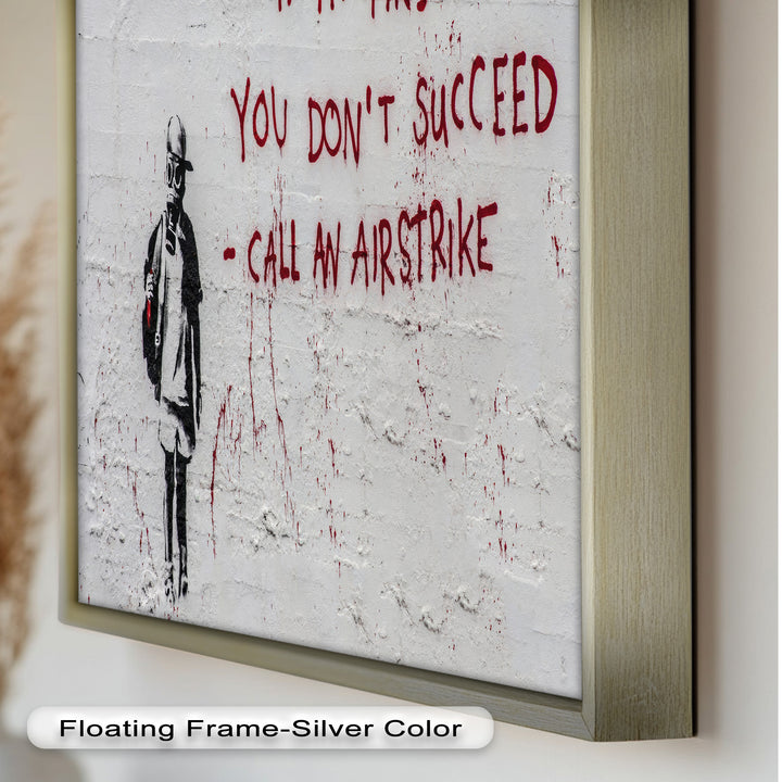 Call an Airstrike – Provocative Banksy Oil Painting