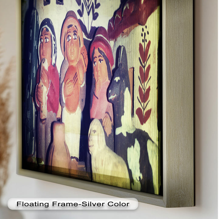Village Harmony – Folk Clay Figures with Rustic Charm Oil Painting