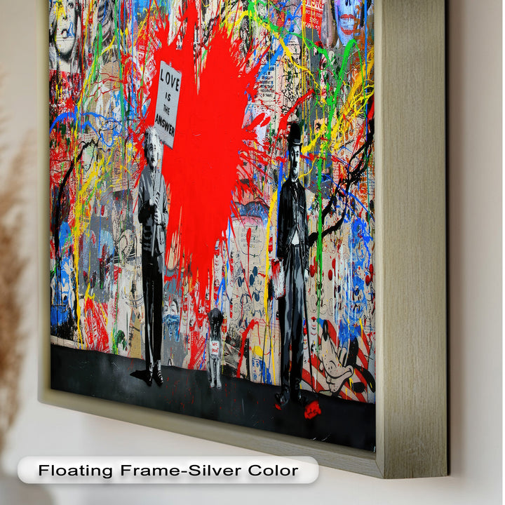 Love Is the Answer – Color Explosion Banksy Oil Painting