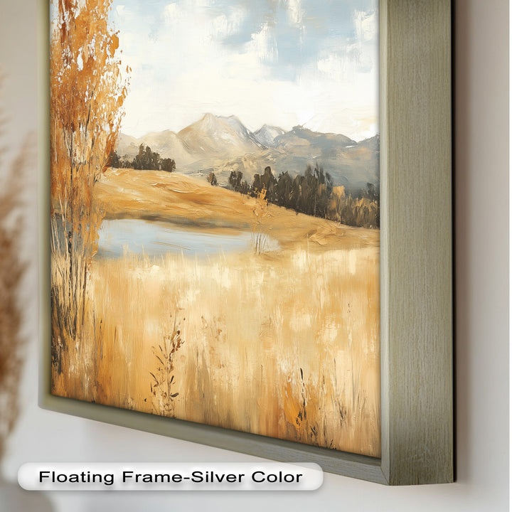 Wheat Fields Autumn Landscape – Golden Serenity Oil Painting