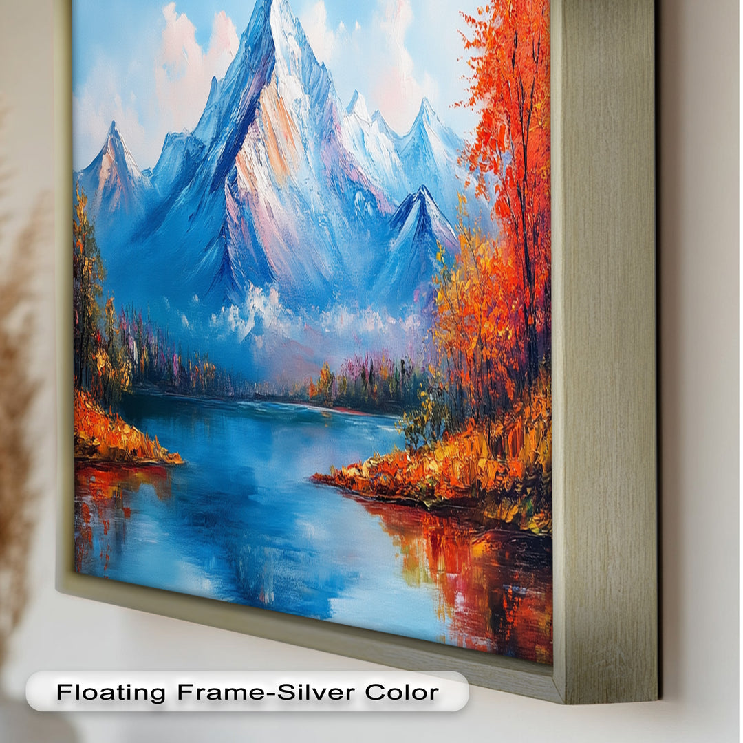 Incredible Stunning Mountain Landscape – Framed Nature Oil Painting