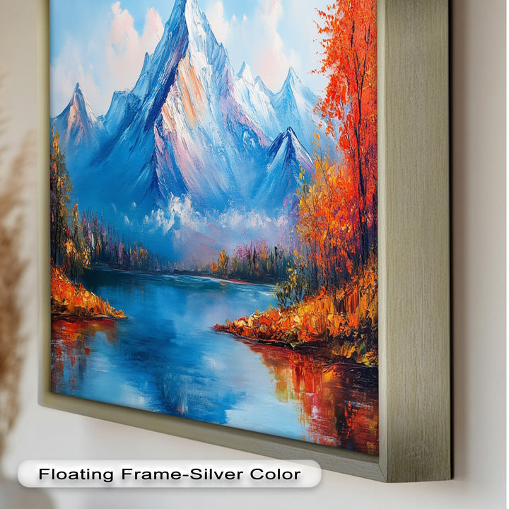 Incredible Stunning Mountain Landscape – Framed Nature Oil Painting