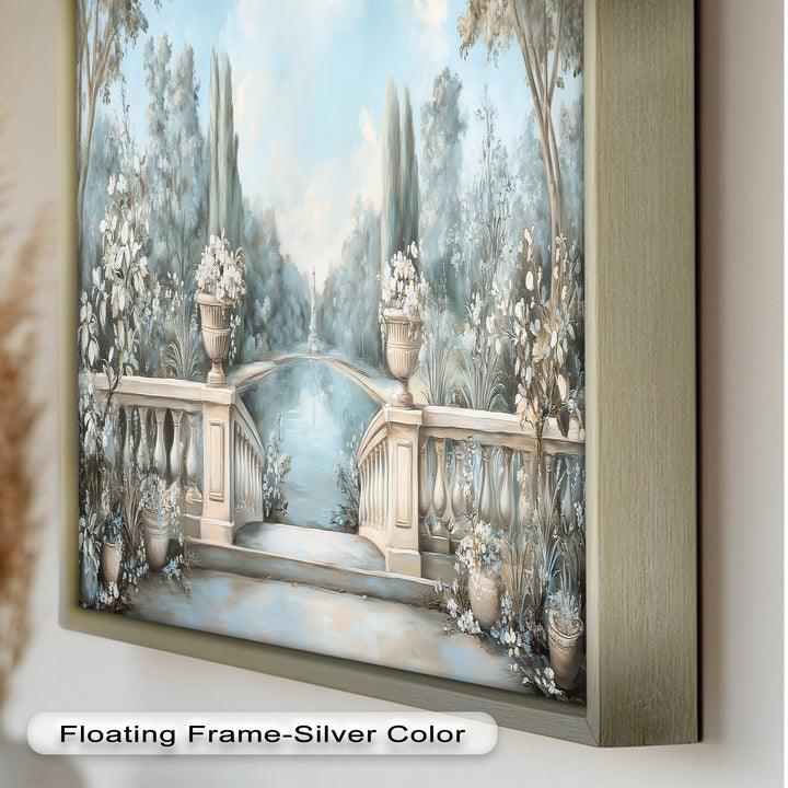 Tranquil Garden Terrace – Landscape Oil Painting
