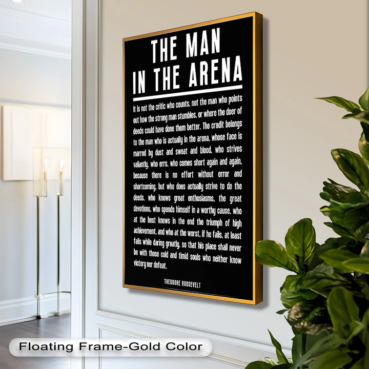 The Man in the Arena – Typography Oil Painting - MyPhotoStation