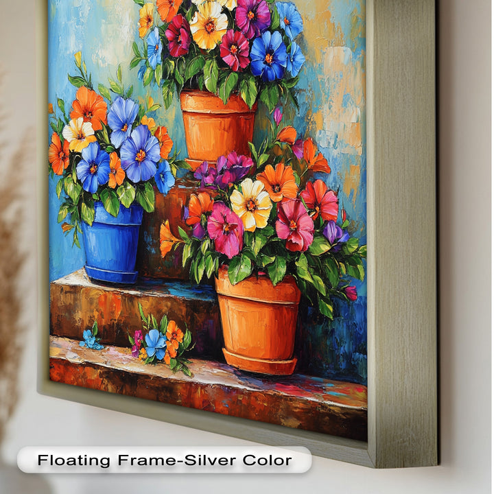 Flower Pots Wall Decor – Botanical Oil Paintings