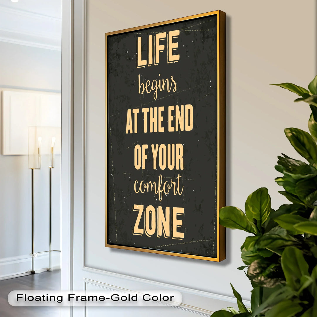 Life Begins at the End – Motivational Oil Painting - MyPhotoStation