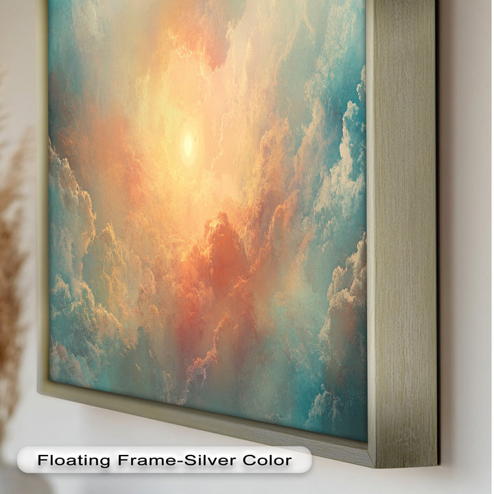 Abstract Sky and Sunlight – Framed Oil Painting