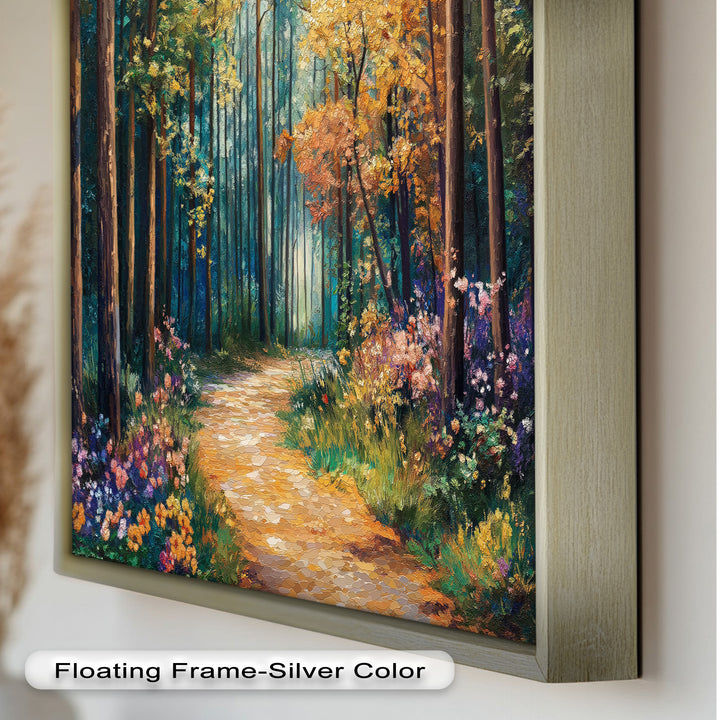 Colored Autumn Forest – Vibrant Oil Painting