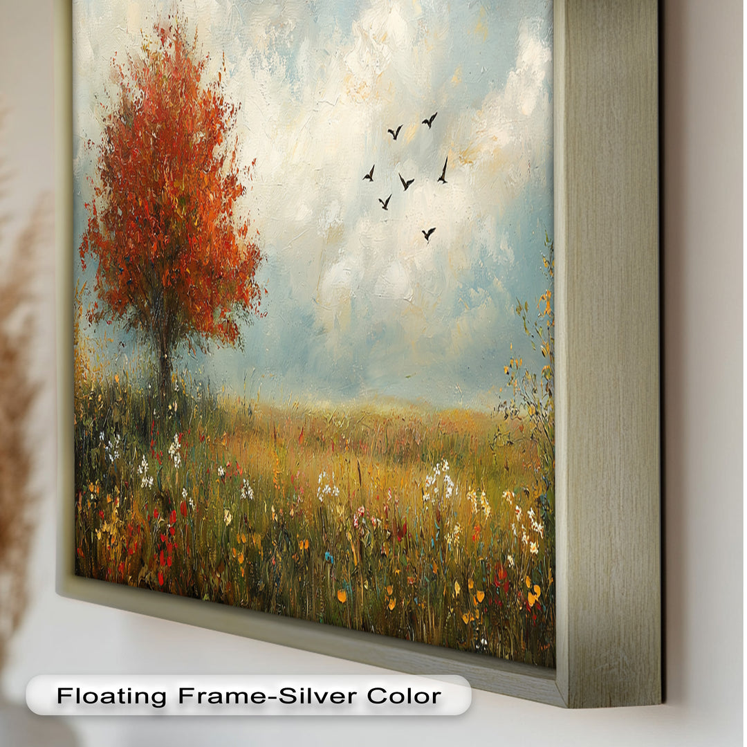 Autumn Serenity – Tree Landscape Oil Painting