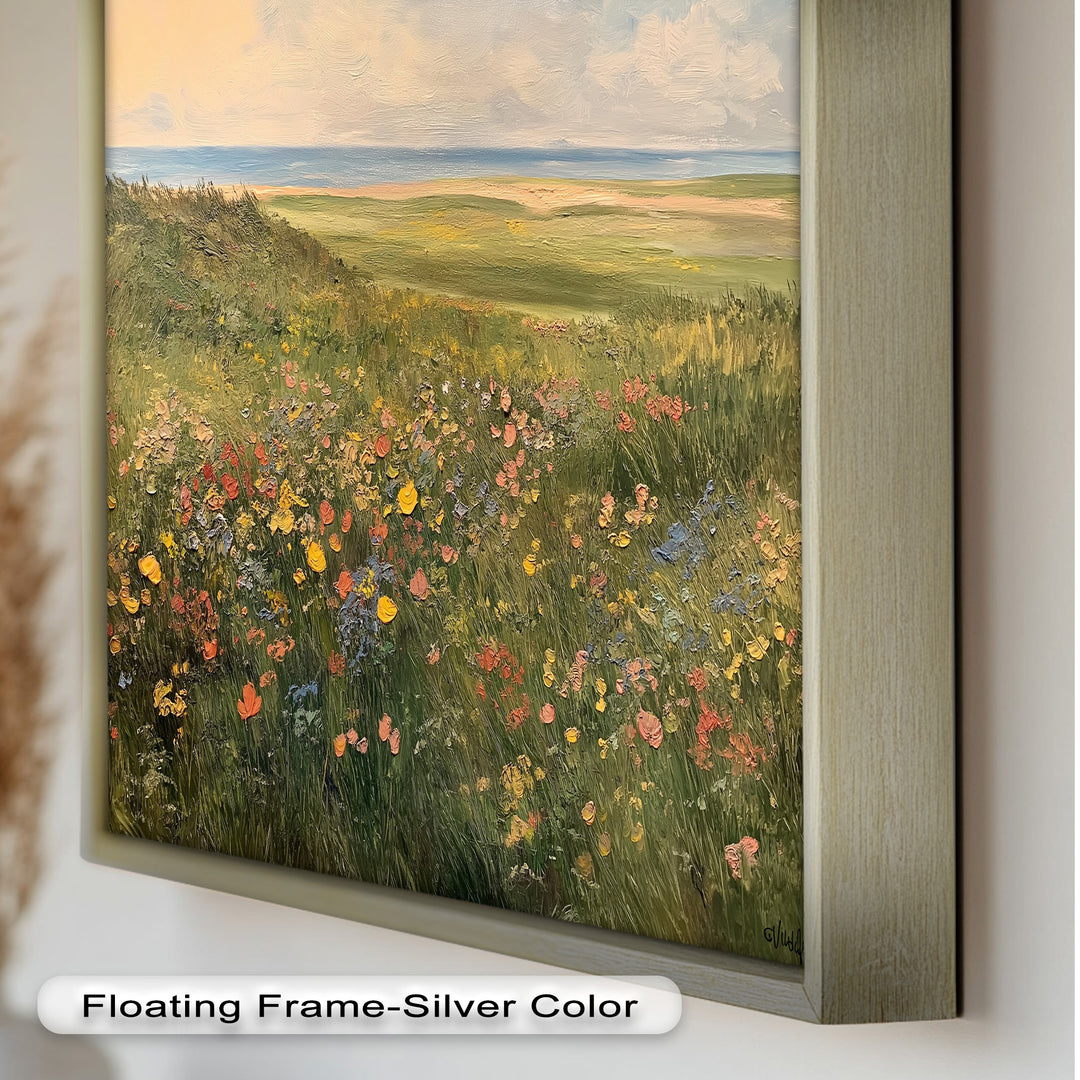 Seaside Meadow View – Landscape Oil Painting
