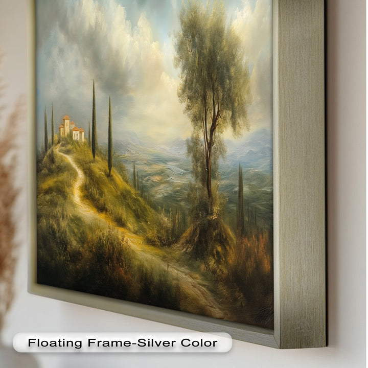 Tuscan Hillside Wall Art – Landscape Oil Painting