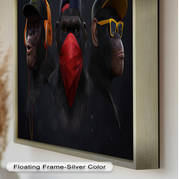 Urban Evolution – Streetwise Chimp Collective Banksy Oil Painting